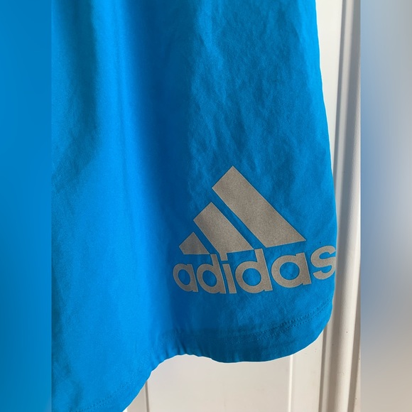 Adidas Athletic Mens Shorts 35W Primeblue Saturday 7" Inseam Sharp Blue Parley - Picture 4 of 13